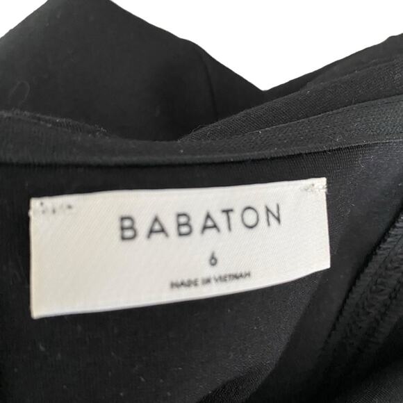 Babaton Rusian Black Off Shoulder Black Bodycon Dress size 6 - Picture 9 of 10